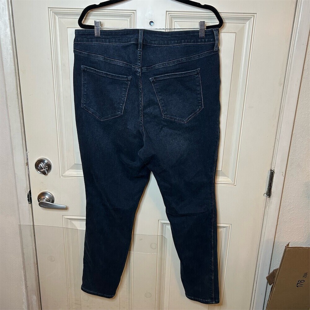 Old Navy Extra High Rise Rockstar Super Skinny Jeans Size 20 Dark Wash Button Up - Picture 6 of 6